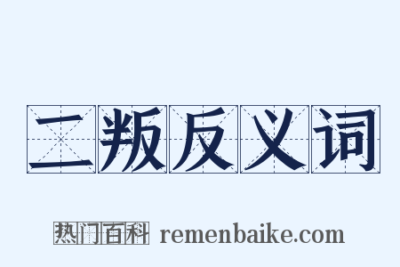二叛反义词是什么意思的图片